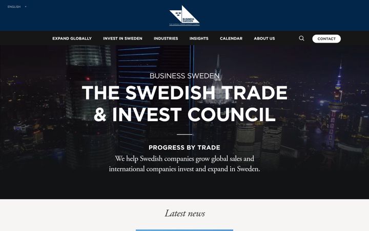 Screenshot of business-sweden.com