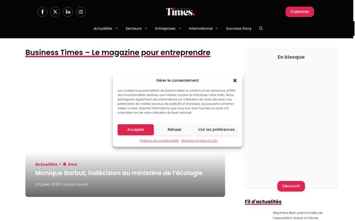 Screenshot of business-times.fr