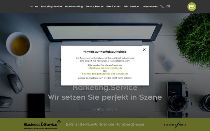 Captura de pantalla de business-und-service.de