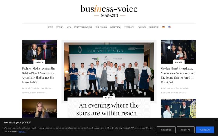 Screenshot of business-voice-magazin.com