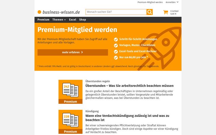 Screenshot of business-wissen.de