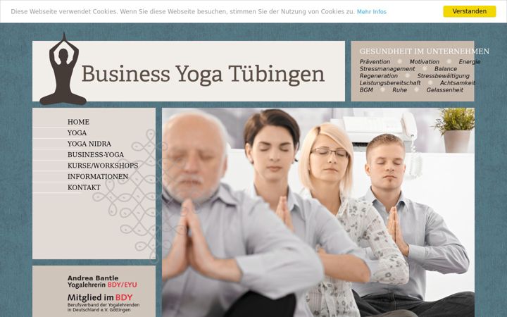 Screenshot of business-yoga-tuebingen.de