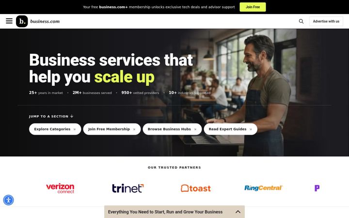 Snímek obrazovky business.com