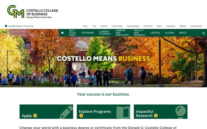 Zrzut ekranu business.gmu.edu