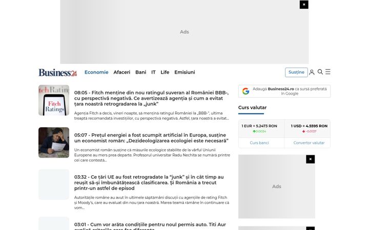 Screenshot of business24.ro