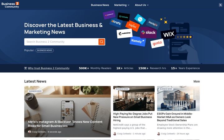 Screenshot di business2community.com