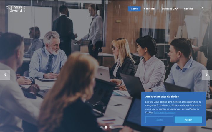 Screenshot von business2world.com.br