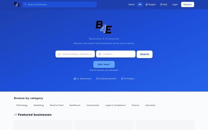 Screenshot stránky business4e.it