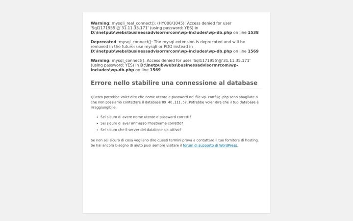 Screenshot of businessadvisormr.com