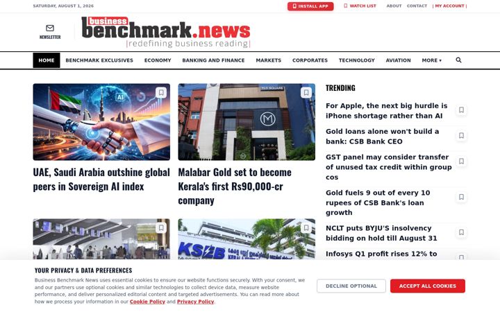 Snímek obrazovky businessbenchmark.news