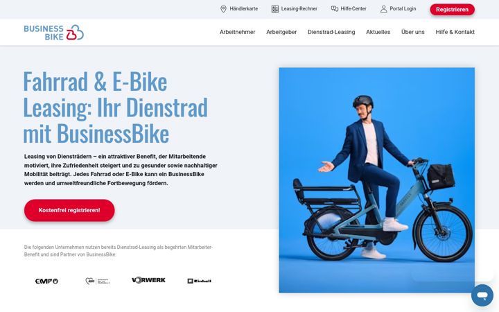 Screenshot of businessbike.de