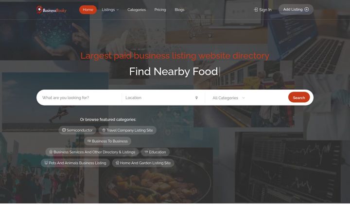 Screenshot of businessbooky.com