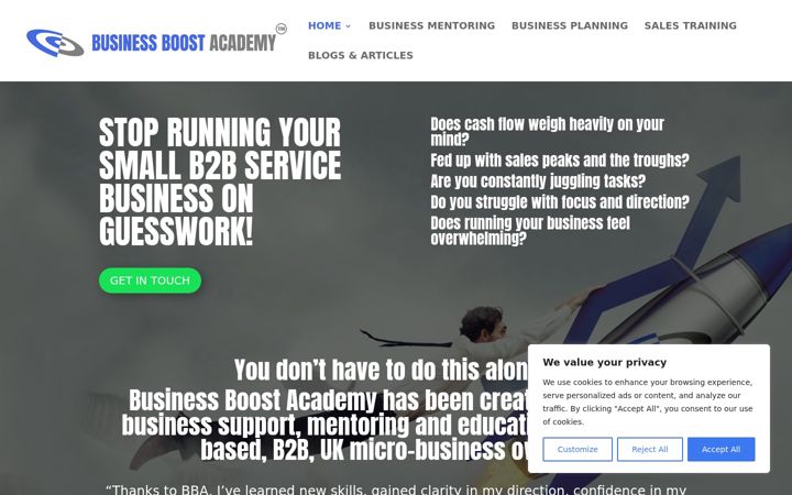 Screenshot of businessboostacademy.co.uk