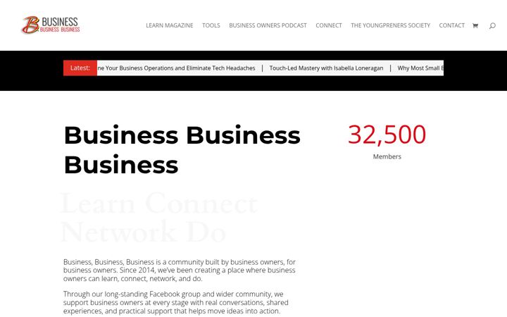 Skjámynd af businessbusinessbusiness.com.au