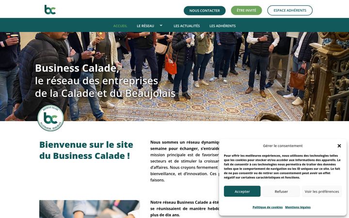 Screenshot von businesscalade.fr