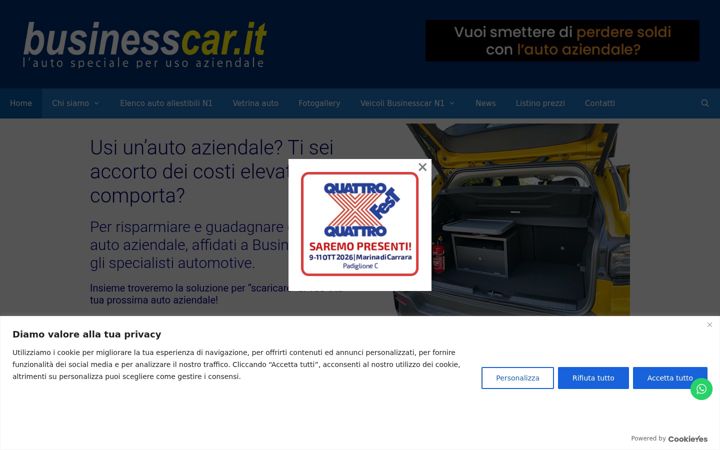 Screenshot stránky businesscar.it