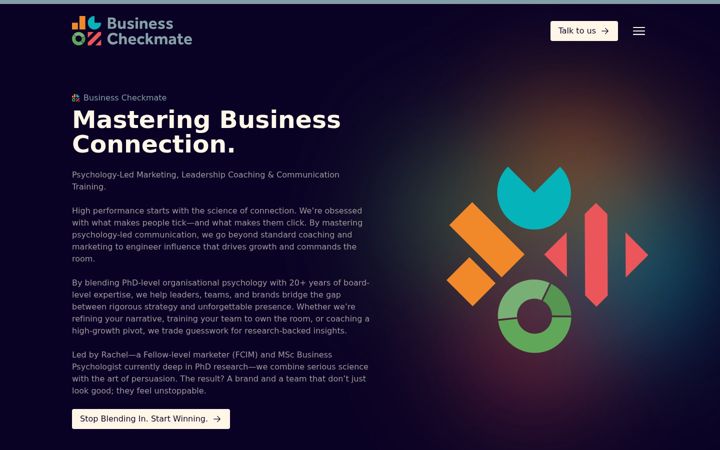 Screenshot of businesscheckmatetraining.co.uk