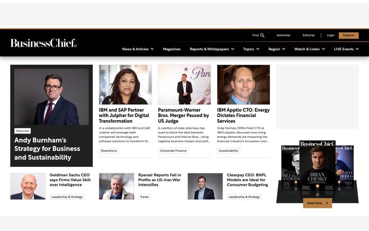 Screenshot of businesschief.com