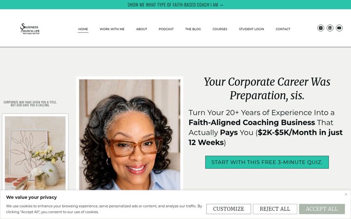 Screenshot of businesschurchlife.com
