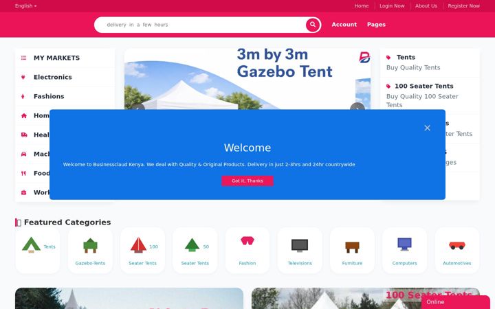 Screenshot of businessclaud.co.ke