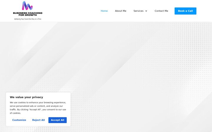 Screenshot of businesscoachingforgrowth.co.uk