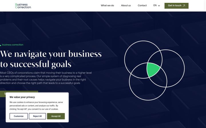 Screenshot of businesscorrection.com