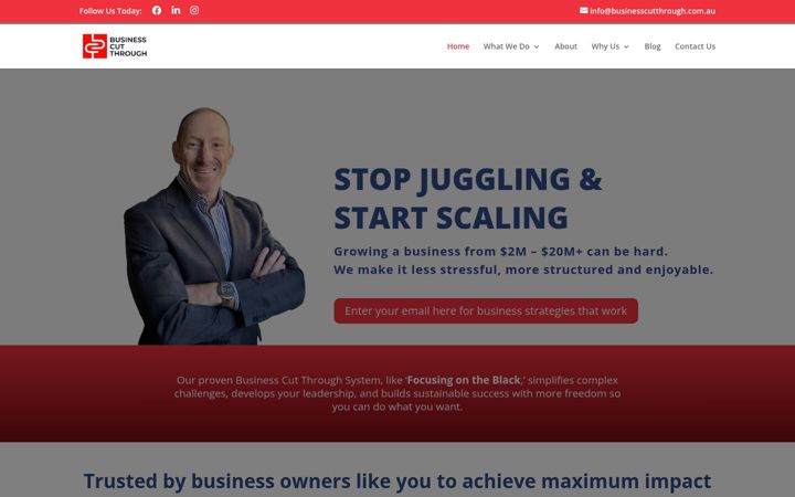 Screenshot of businesscutthrough.com.au