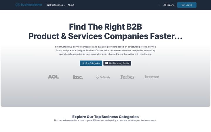 Screenshot of businessdasher.com