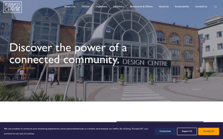 Screenshot of businessdesigncentre.co.uk