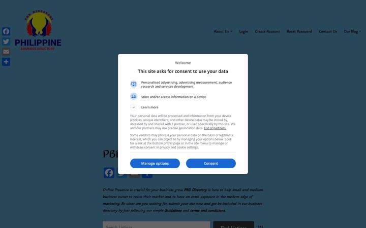 Screenshot of businessdirectoryphil.com