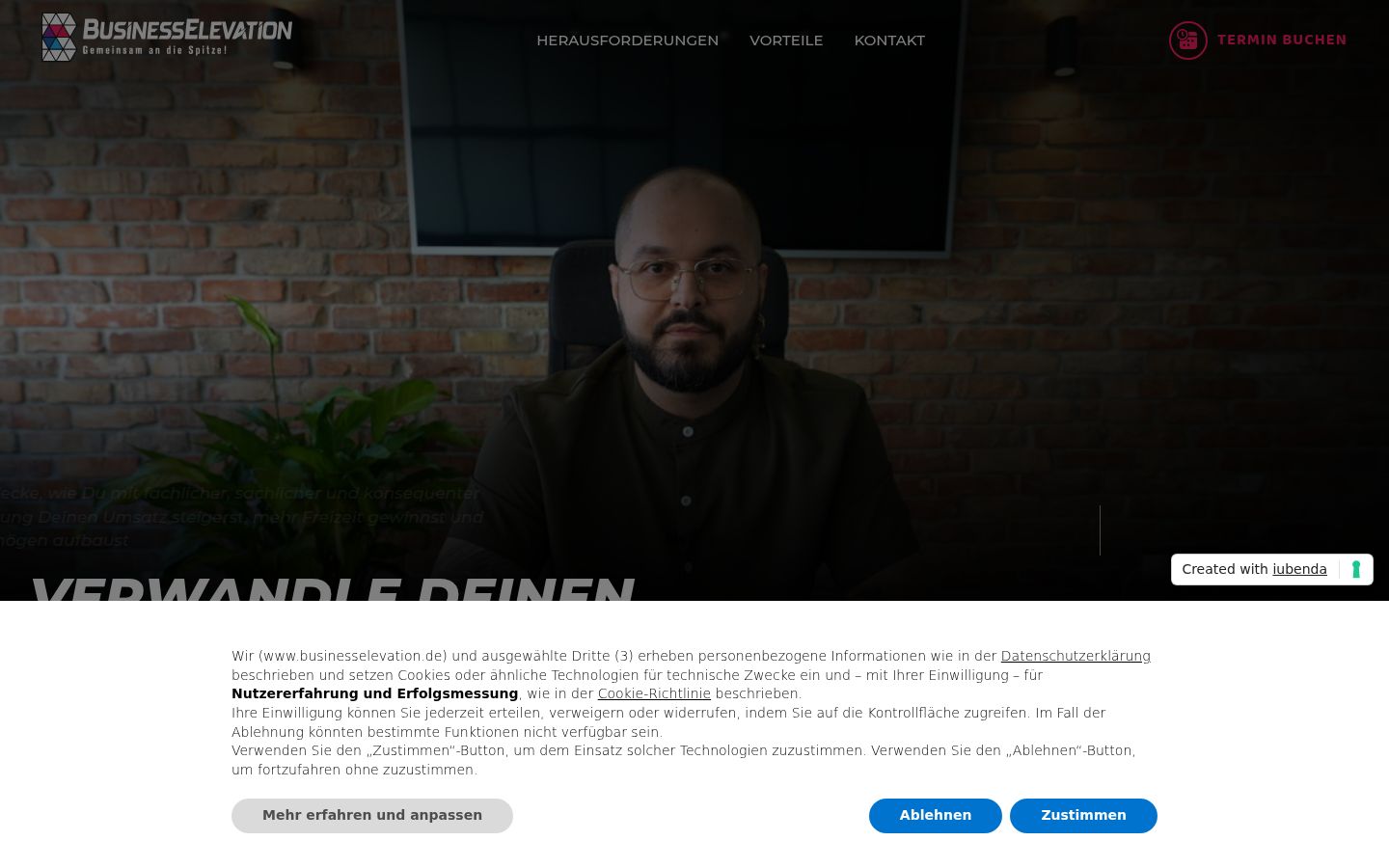 Captură de ecran a bannerului de consimțământ afișat înainte de orice interacțiune