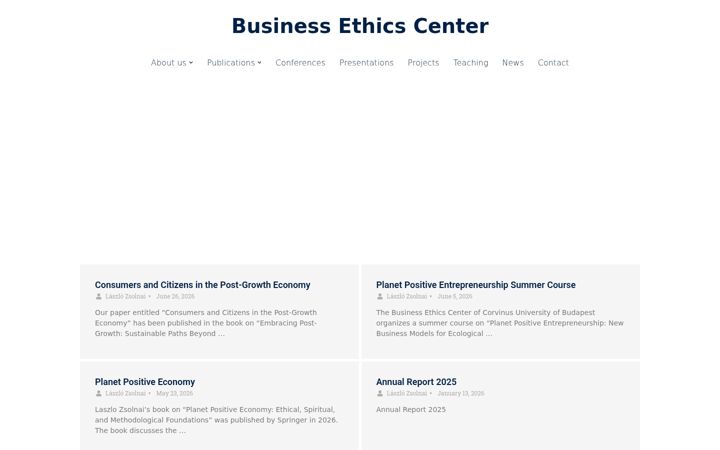 Screenshot of businessethicscenter.com