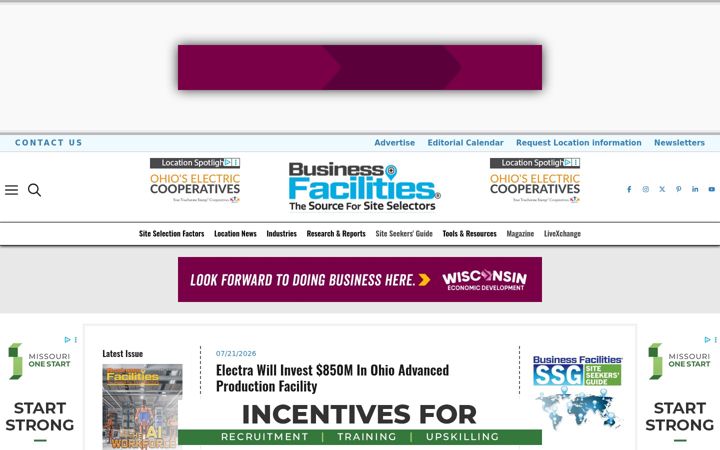Zrzut ekranu businessfacilities.com