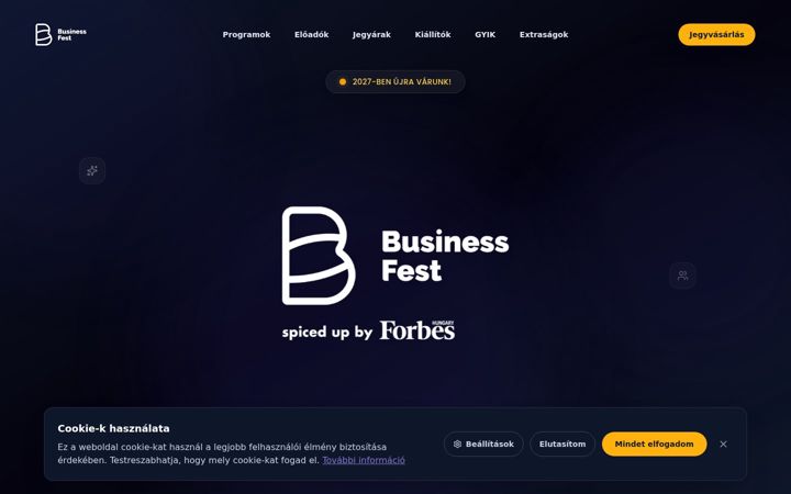 Screenshot of businessfest.hu