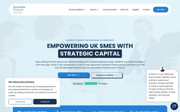Screenshot of businessfinancehouse.co.uk