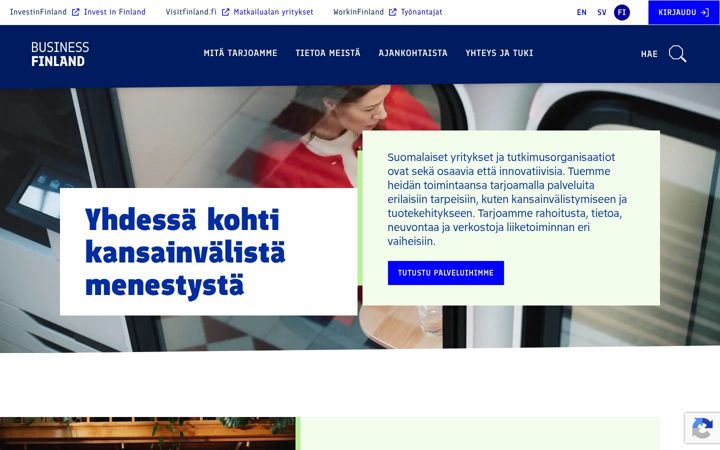 Screenshot of businessfinland.fi