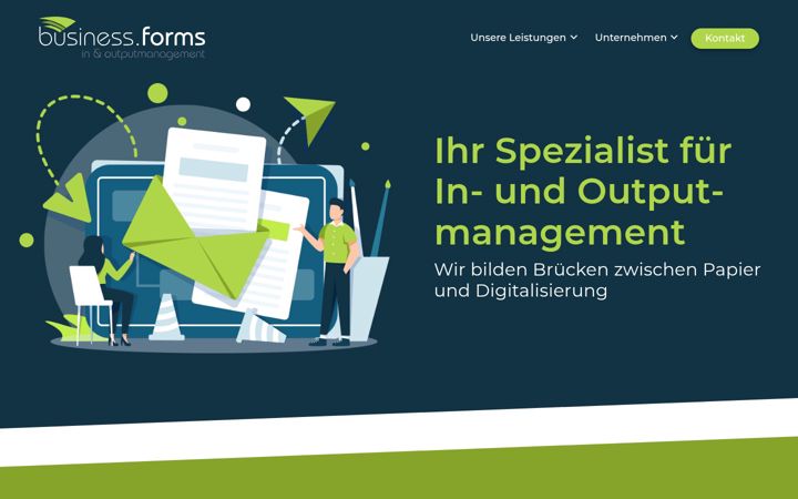 Posnetek zaslona businessforms.de