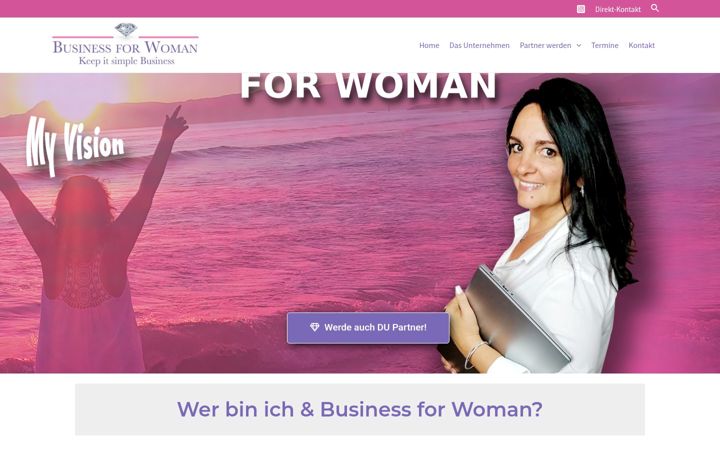 Posnetek zaslona businessforwoman.de