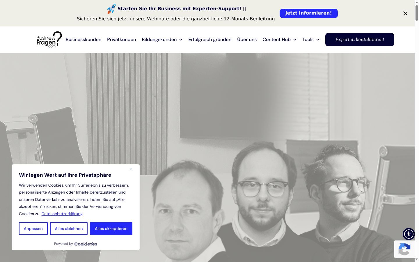 Sutikimo reklamjuostės, rodytos prieš bet kokią sąveiką, ekrano kopija