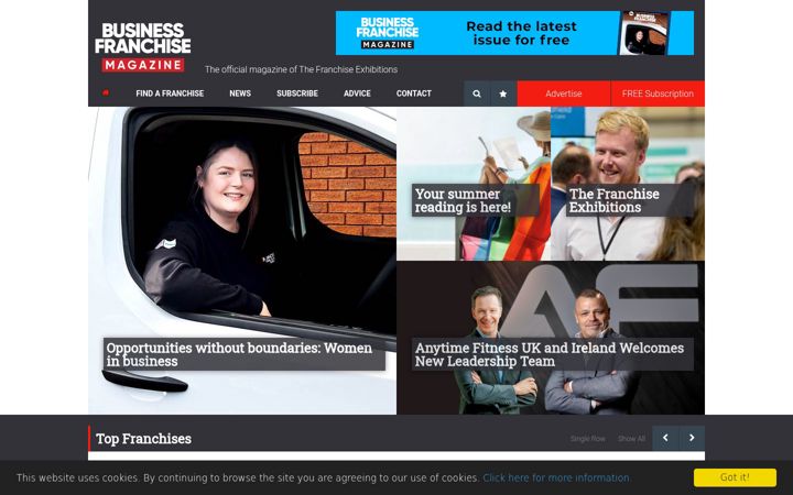 Screenshot of businessfranchise.com