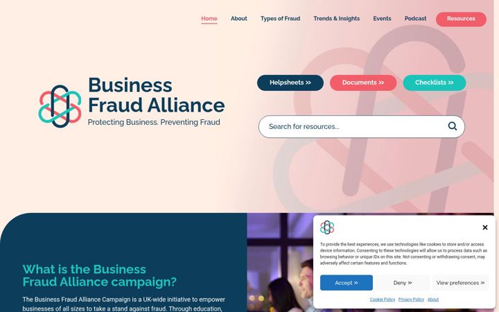 Screenshot of businessfraudalliance.com