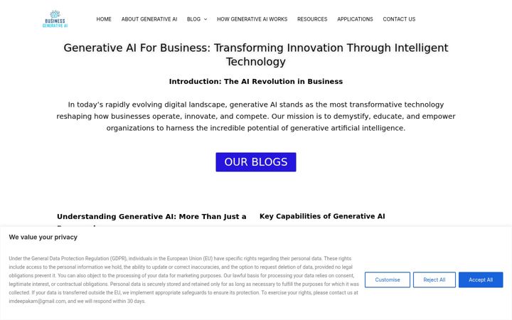 Screenshot of businessgenerativeai.com