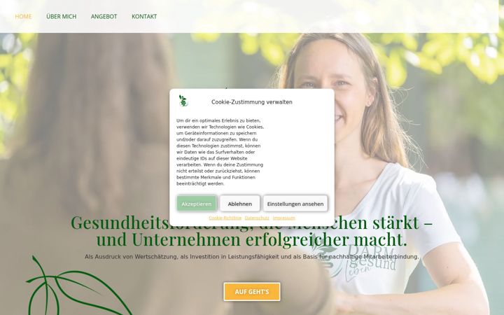 Screenshot van businessgesundheit.de