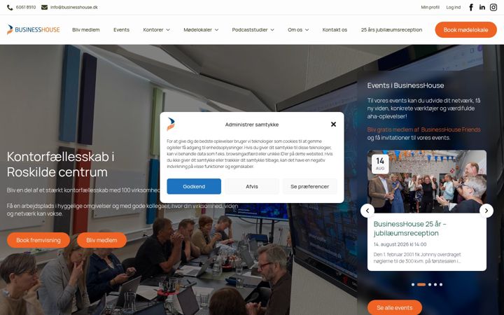 Screenshot of businesshouse.dk