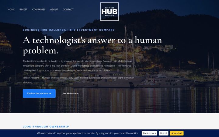 Screenshot of businesshubmallorca.com