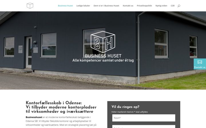 Screenshot van businesshuset.dk
