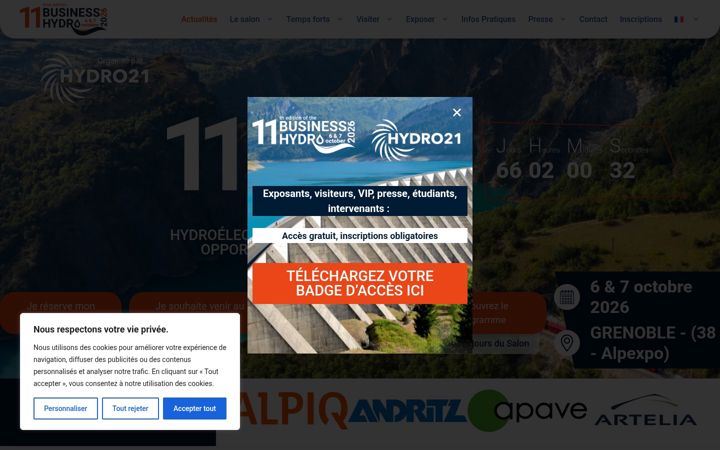Zrzut ekranu businesshydro.fr