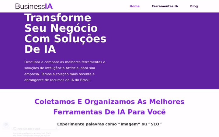 Screenshot von businessia.com.br