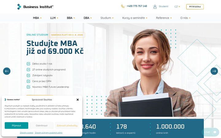 Screenshot of businessinstitut.cz