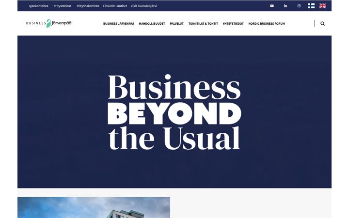 Screenshot of businessjarvenpaa.fi